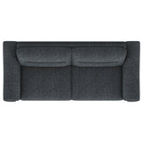 Nolan Upholstered Sloped Track Arm Sofa Charcoal