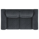 Nolan Upholstered Sloped Track Arm Loveseat Charcoal