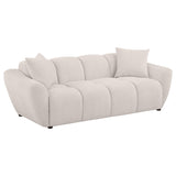 Destino Chenille Splayed Arm Sofa Set Greige