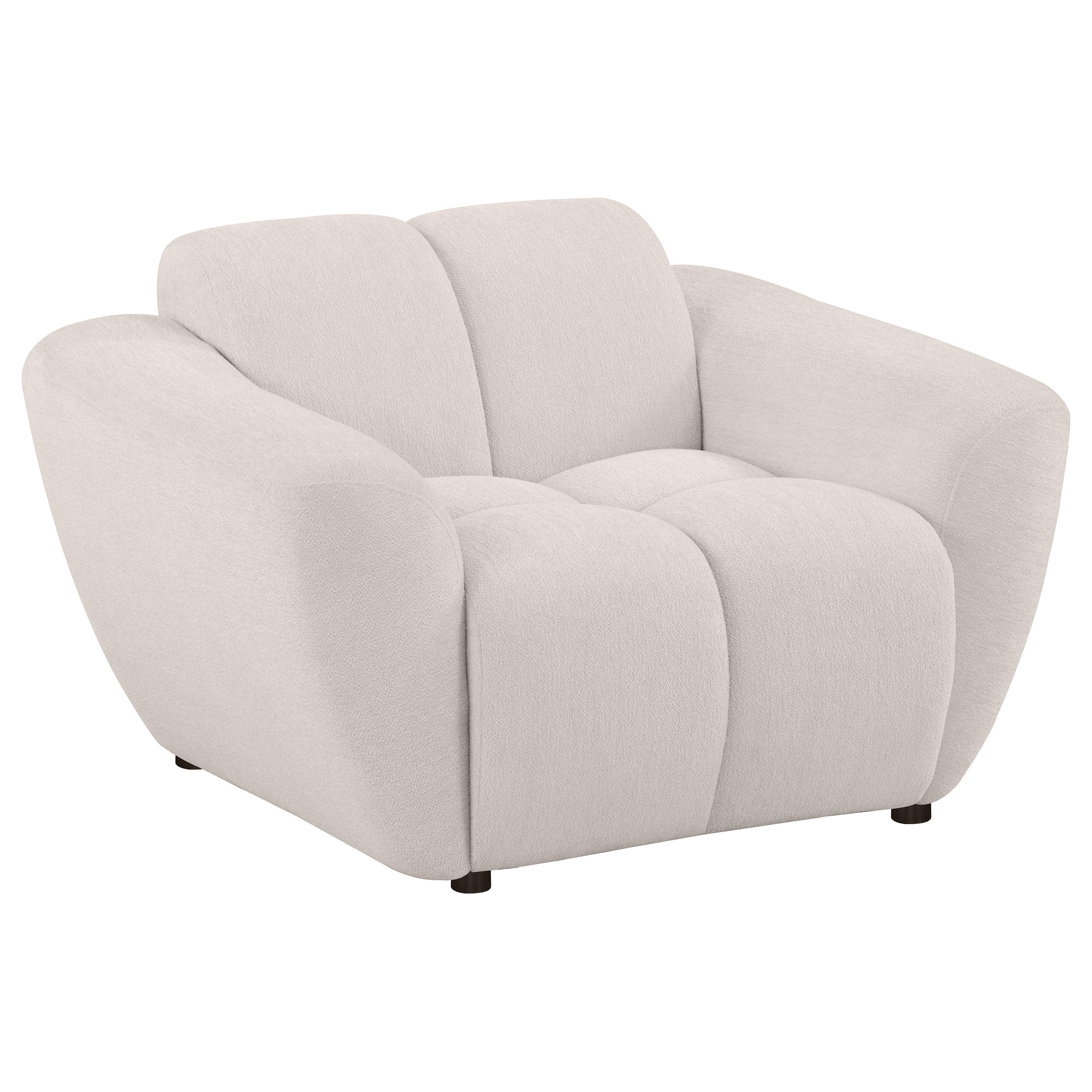 Destino Chenille Splayed Arm Sofa Set Greige