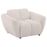 Destino Chenille Splayed Arm Sofa Set Greige