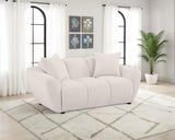 Destino Chenille Upholstered Splayed Arm Loveseat Greige