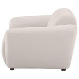 Destino Chenille Upholstered Splayed Arm Accent Chair Greige