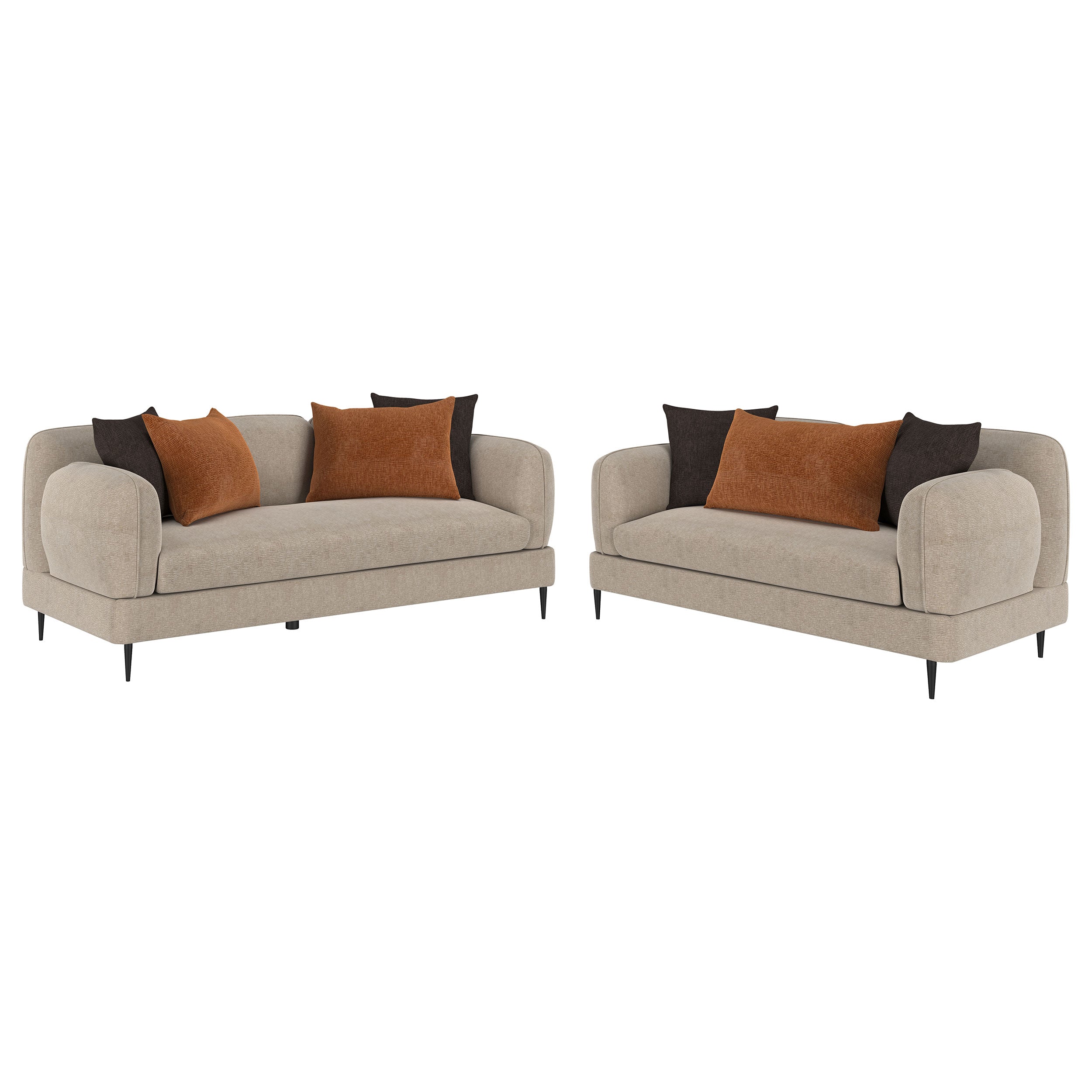Jade Chenille Upholstered Sofa Set