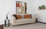 Jade Chenille Upholstered Sculpted Track Arm Sofa