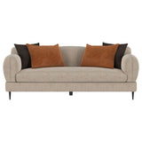 Jade Chenille Upholstered Sculpted Track Arm Sofa