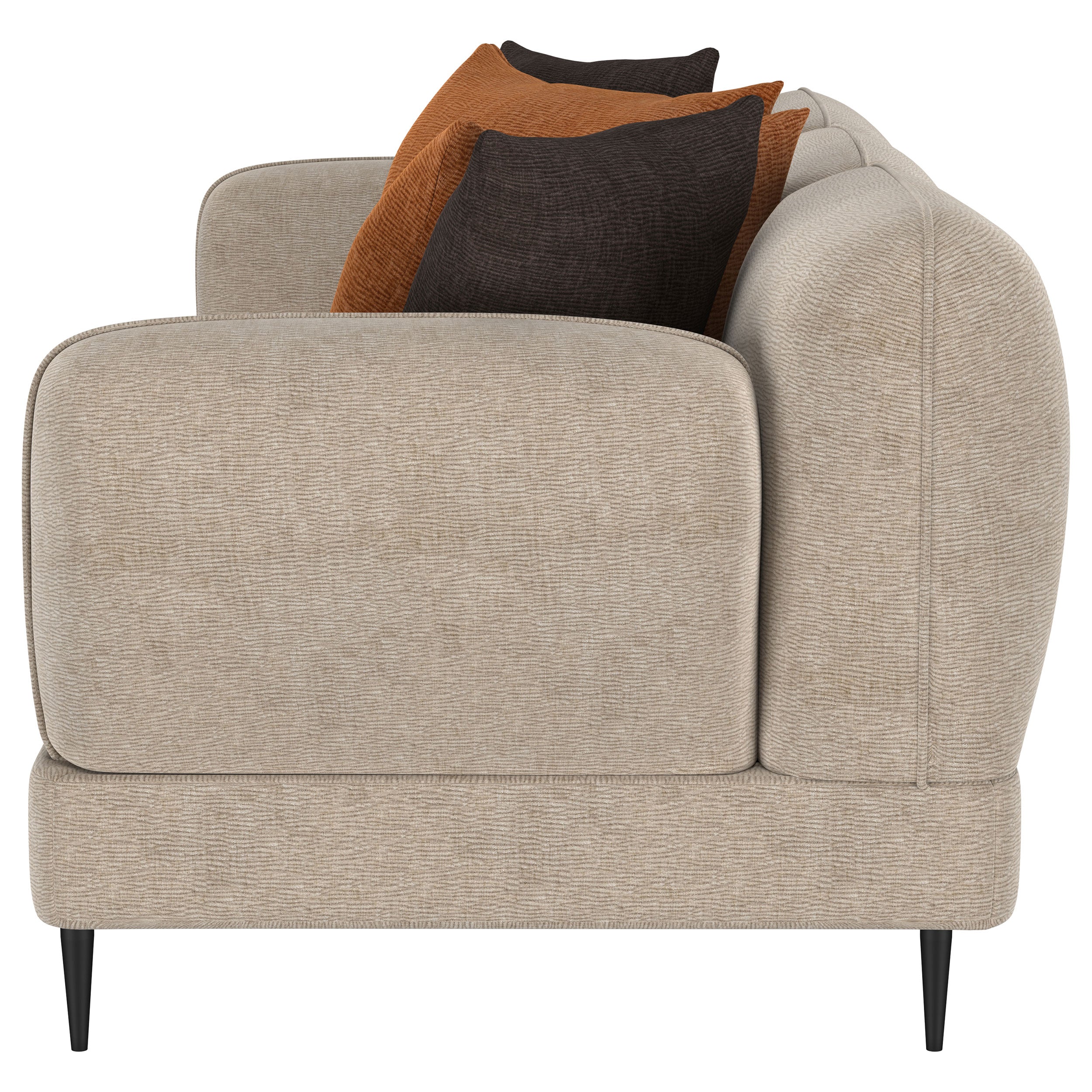 Jade Chenille Upholstered Sculpted Track Arm Sofa