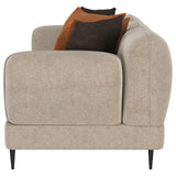 Jade Chenille Upholstered Sculpted Track Arm Sofa