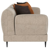 Jade Chenille Upholstered Sculpted Track Arm Sofa