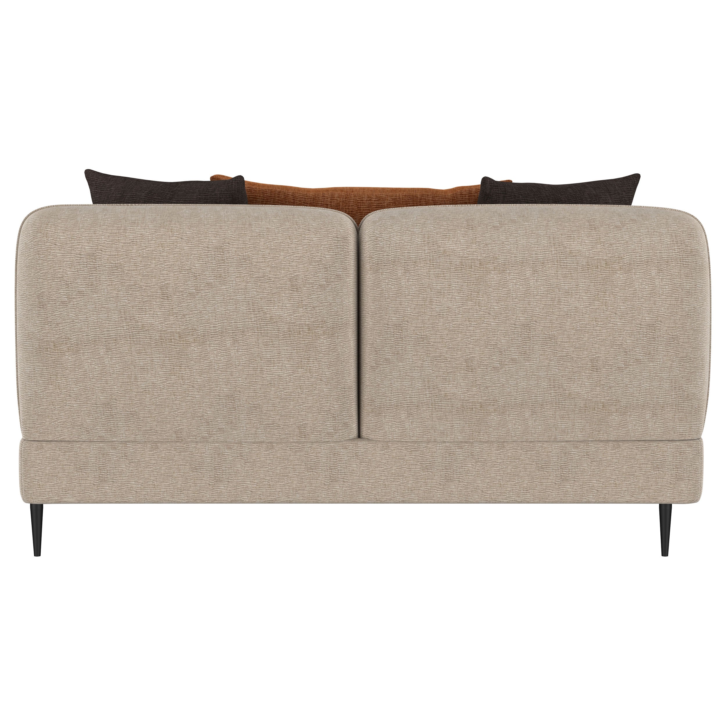 Jade Chenille Upholstered Sculpted Track Arm Loveseat