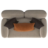 Jade Chenille Upholstered Sculpted Track Arm Loveseat