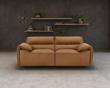 Buxton Top Grain Leather Upholstered Loveseat