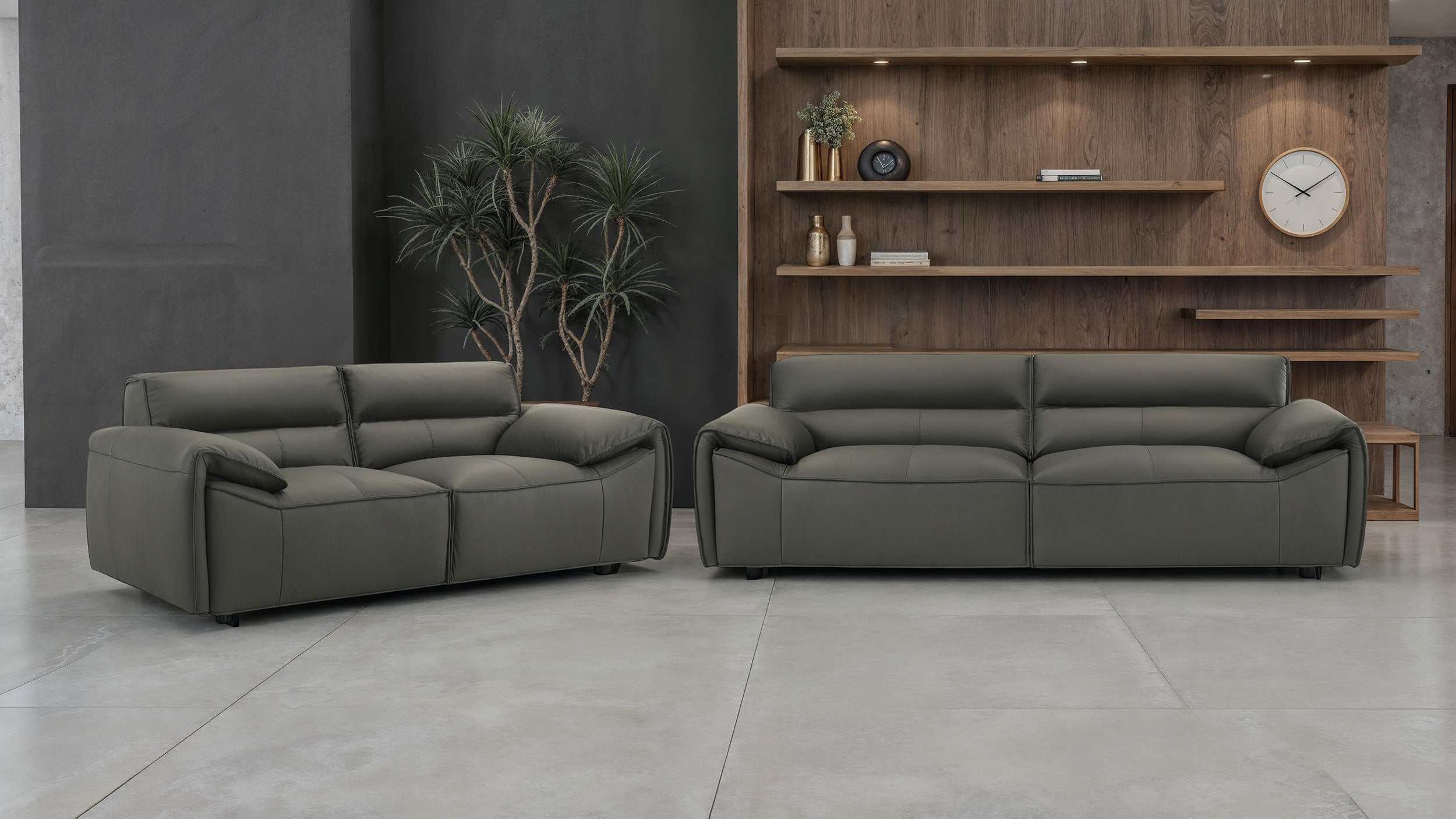 Buxton Leather Upholstered Sofa Set