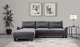 Caspian Upholstered Curved Arm Chaise Sectional Sofa
