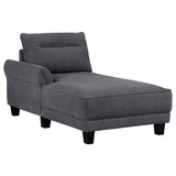 Caspian Upholstered Curved Arm Chaise Sectional Sofa