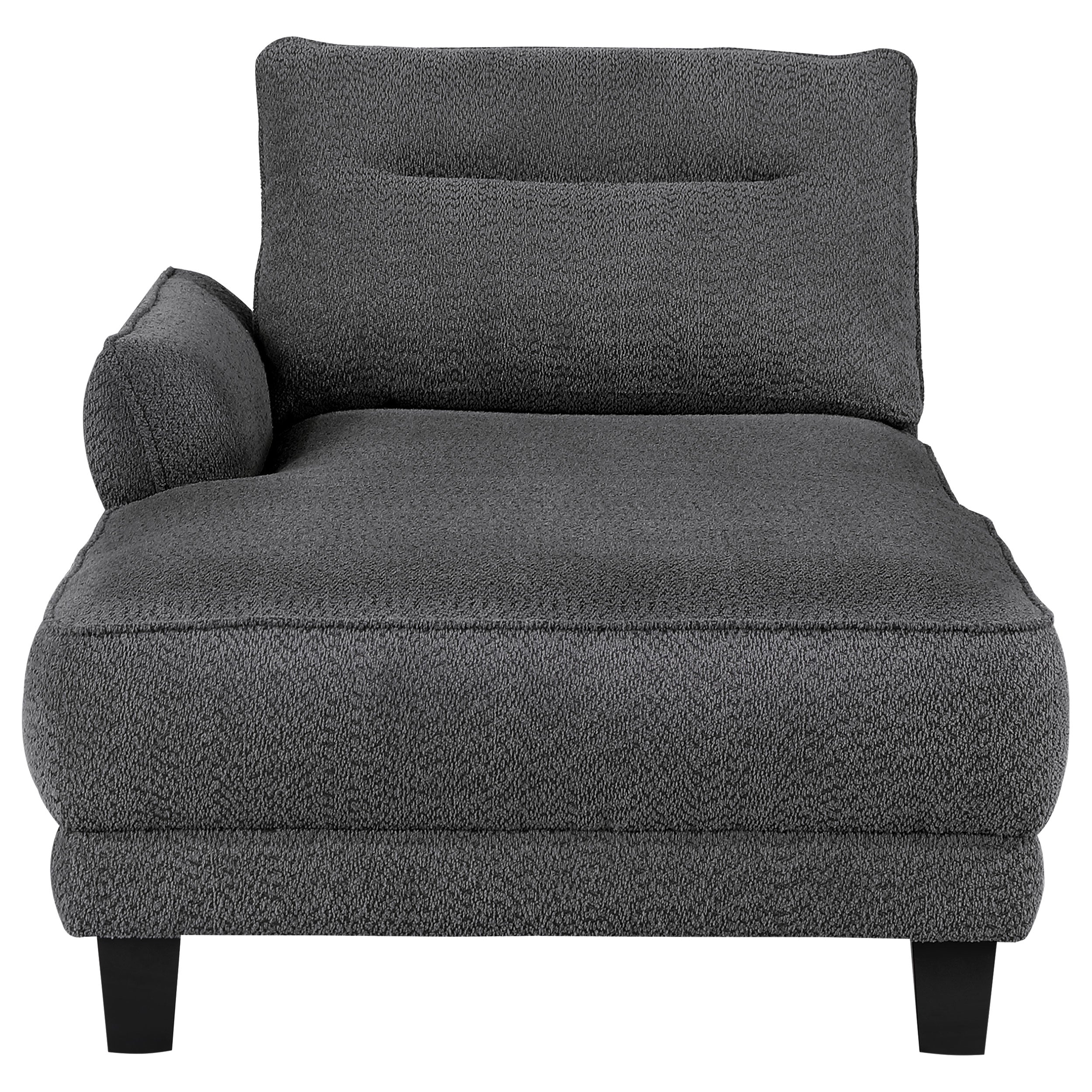 Caspian Upholstered Curved Arm Chaise Sectional Sofa