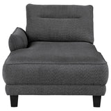 Caspian Upholstered Curved Arm Chaise Sectional Sofa