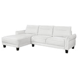 Caspian Upholstered Curved Arm Chaise Sectional Sofa