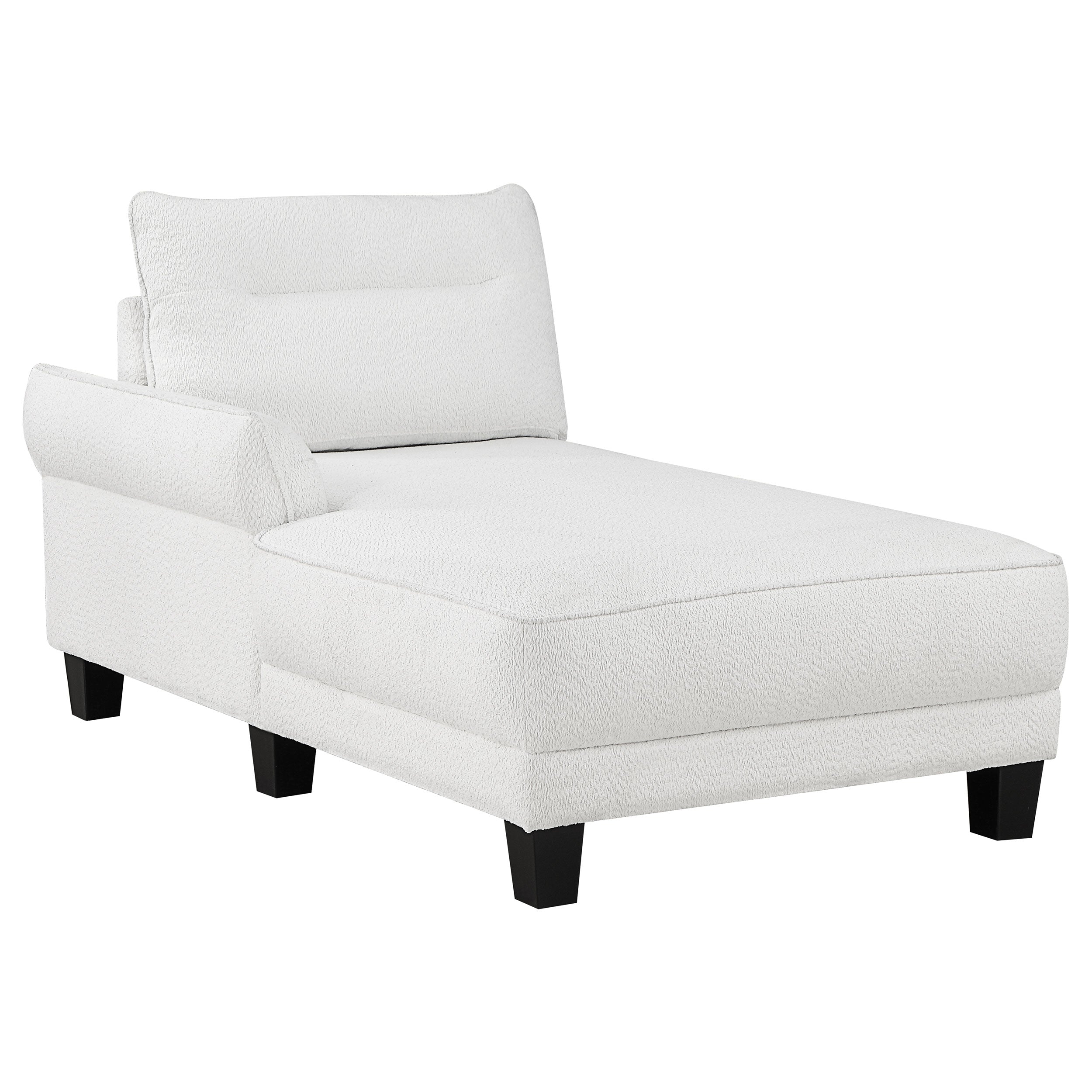 Caspian Upholstered Curved Arm Chaise Sectional Sofa