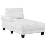 Caspian Upholstered Curved Arm Chaise Sectional Sofa