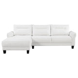 Caspian Upholstered Curved Arm Chaise Sectional Sofa