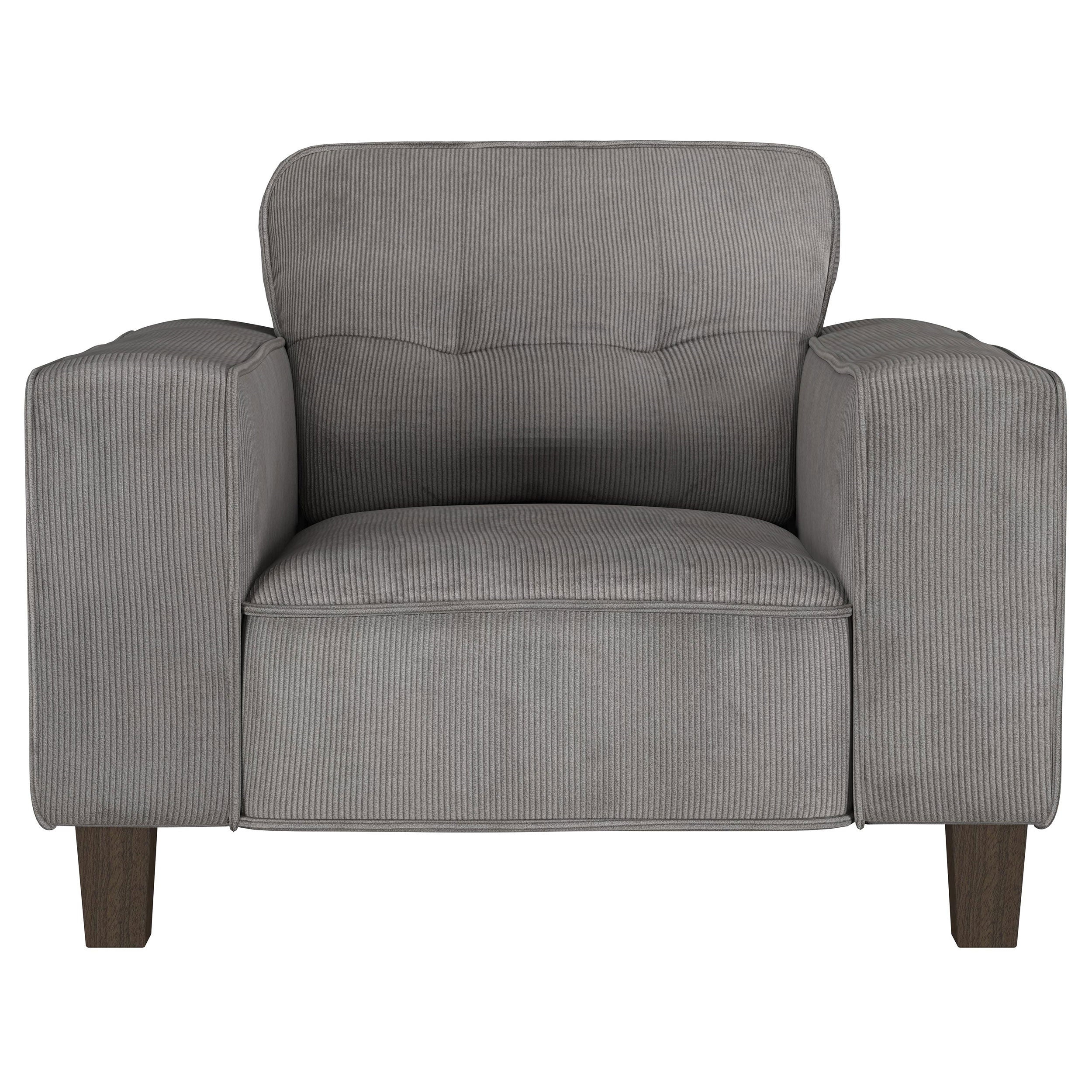 Deerhurst Upholstered Track Arm Tufted Accent Chair