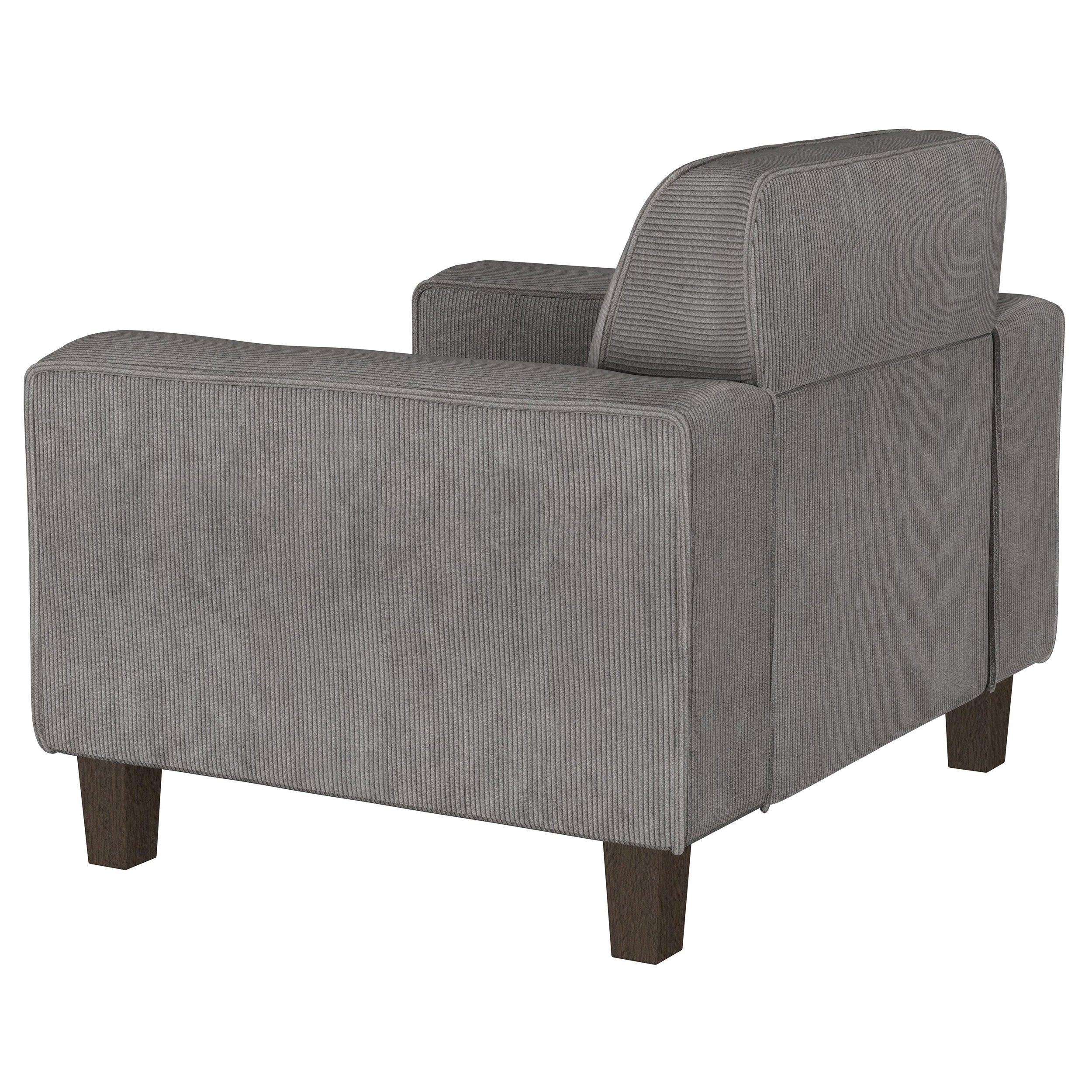 Deerhurst Upholstered Track Arm Tufted Accent Chair