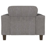 Deerhurst Upholstered Track Arm Tufted Accent Chair