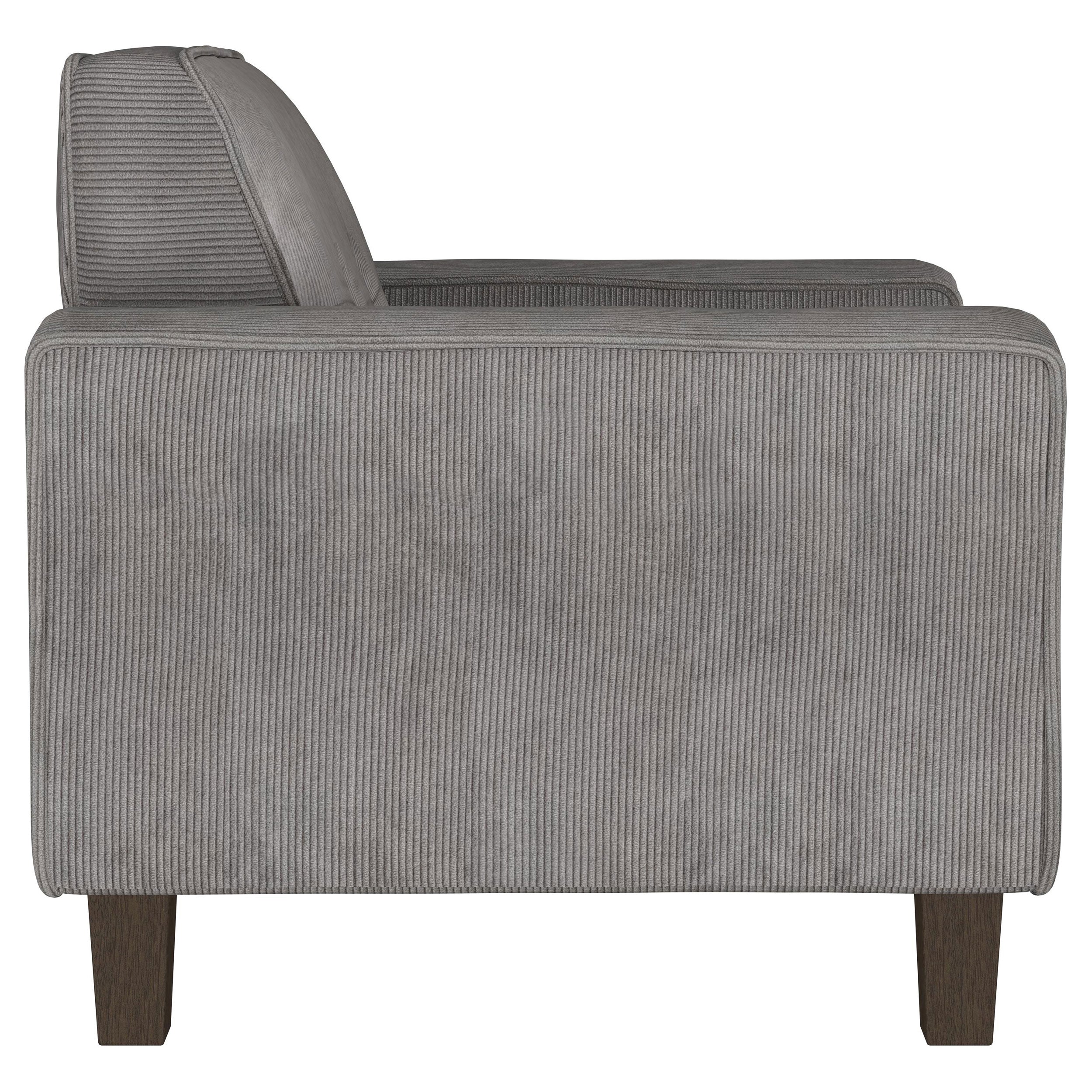 Deerhurst Upholstered Track Arm Tufted Accent Chair