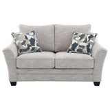Tomkins Boucle Upholstered Sofa Set Light Grey