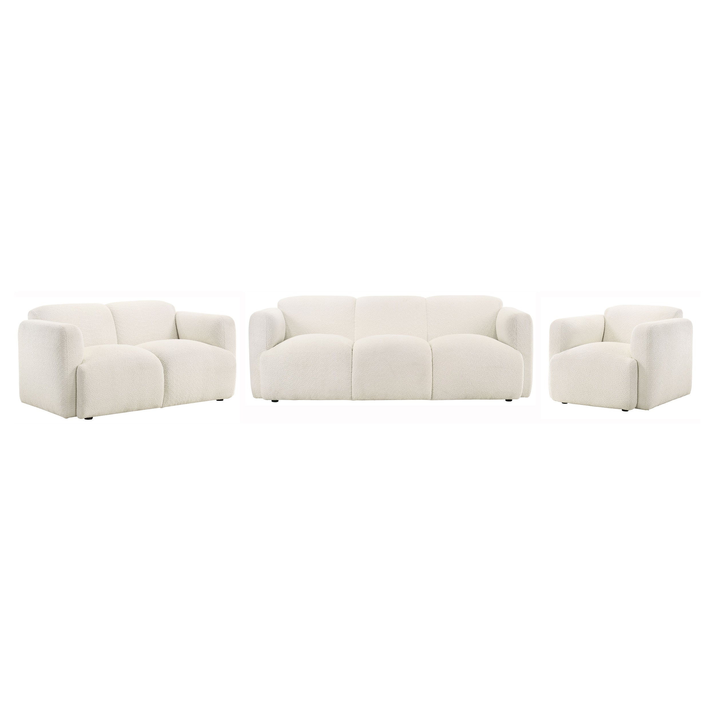 Dorset Upholstered Round Track Arm Sofa Set