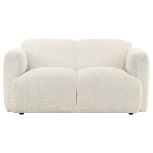 Dorset Fabric Upholstered Round Track Arm Loveseat