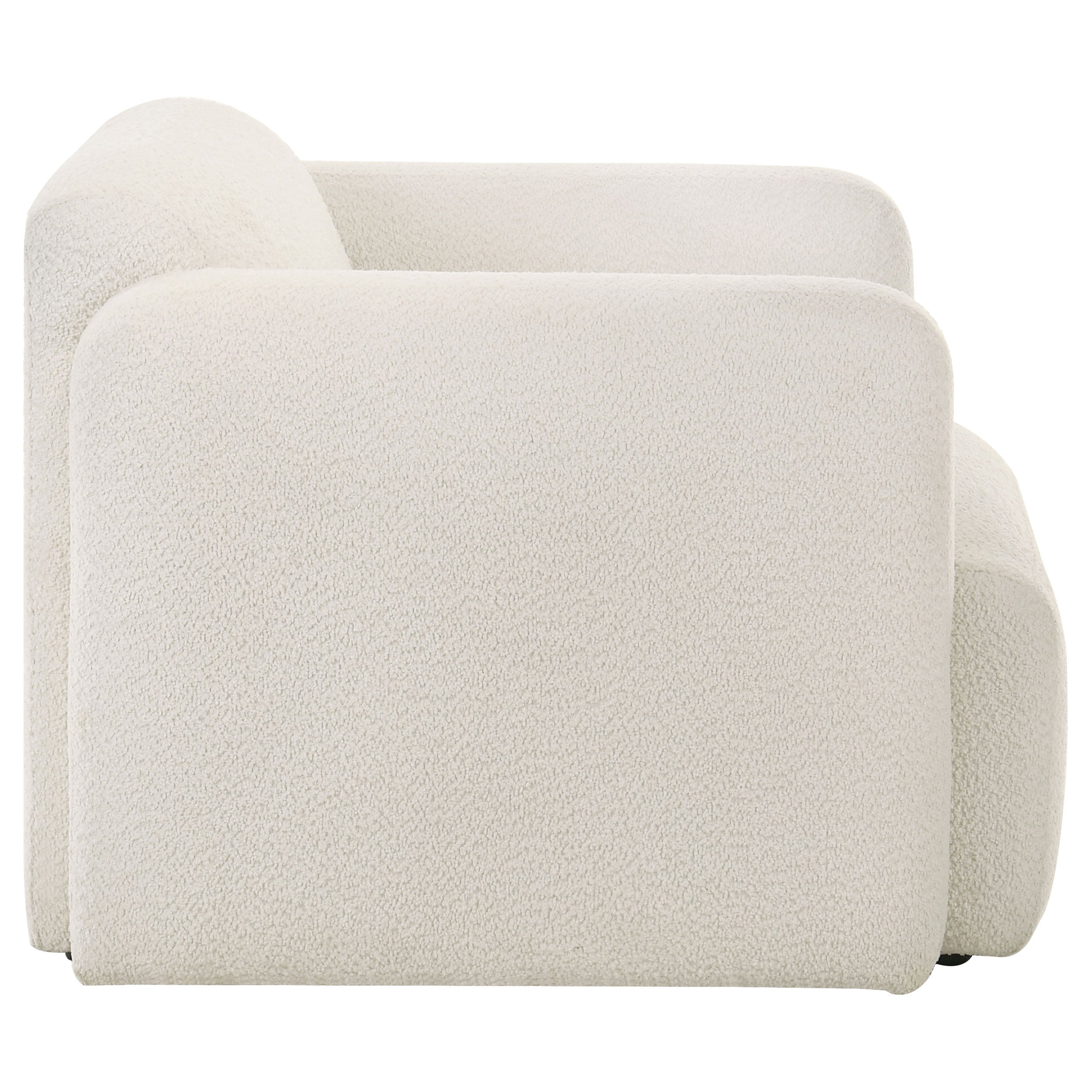 Dorset Fabric Upholstered Round Track Arm Accent Chair