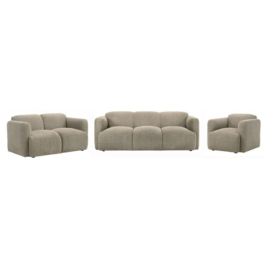 Dorset Upholstered Round Track Arm Sofa Set