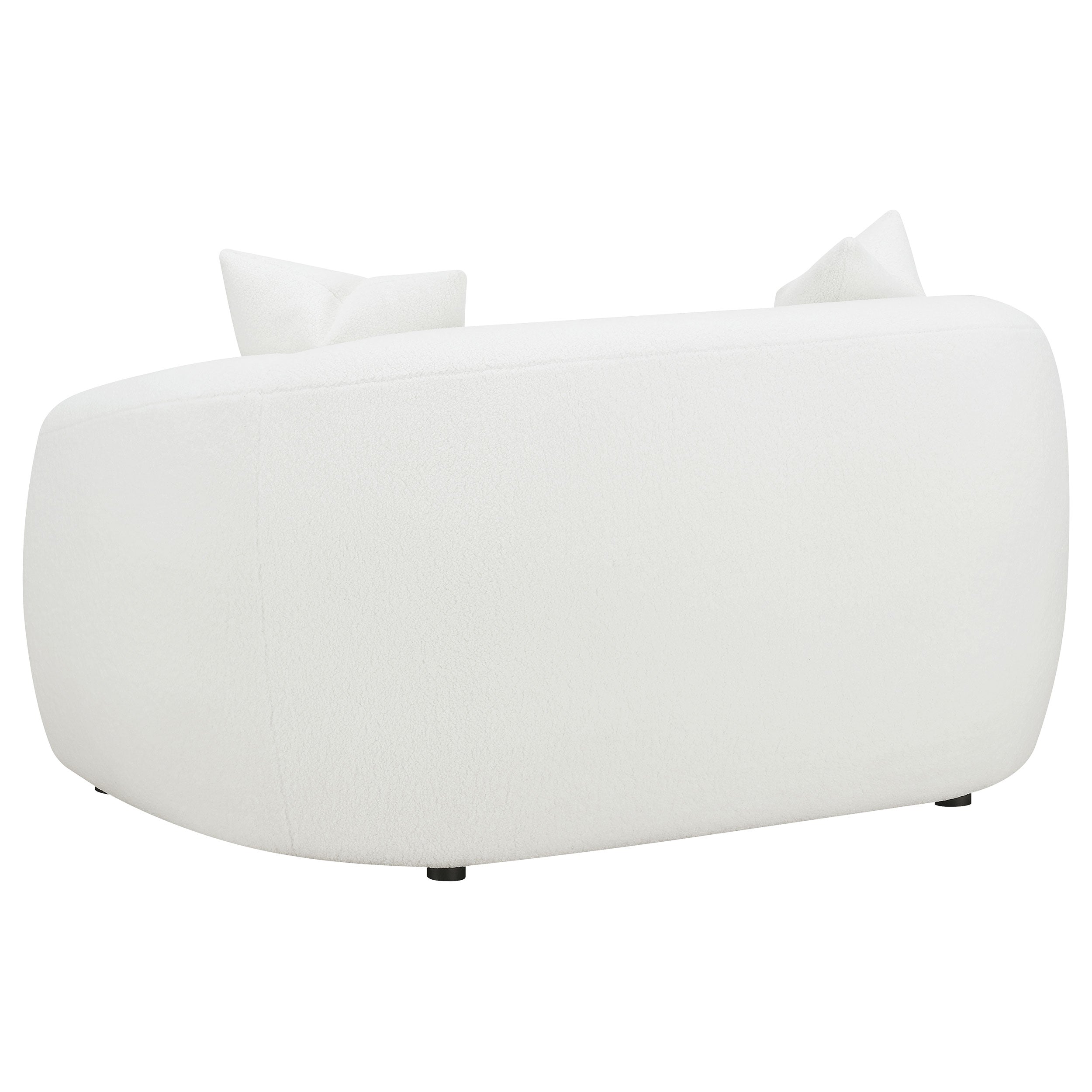 Isabella Faux Sheepskin Upholstered Sofa Set Natural