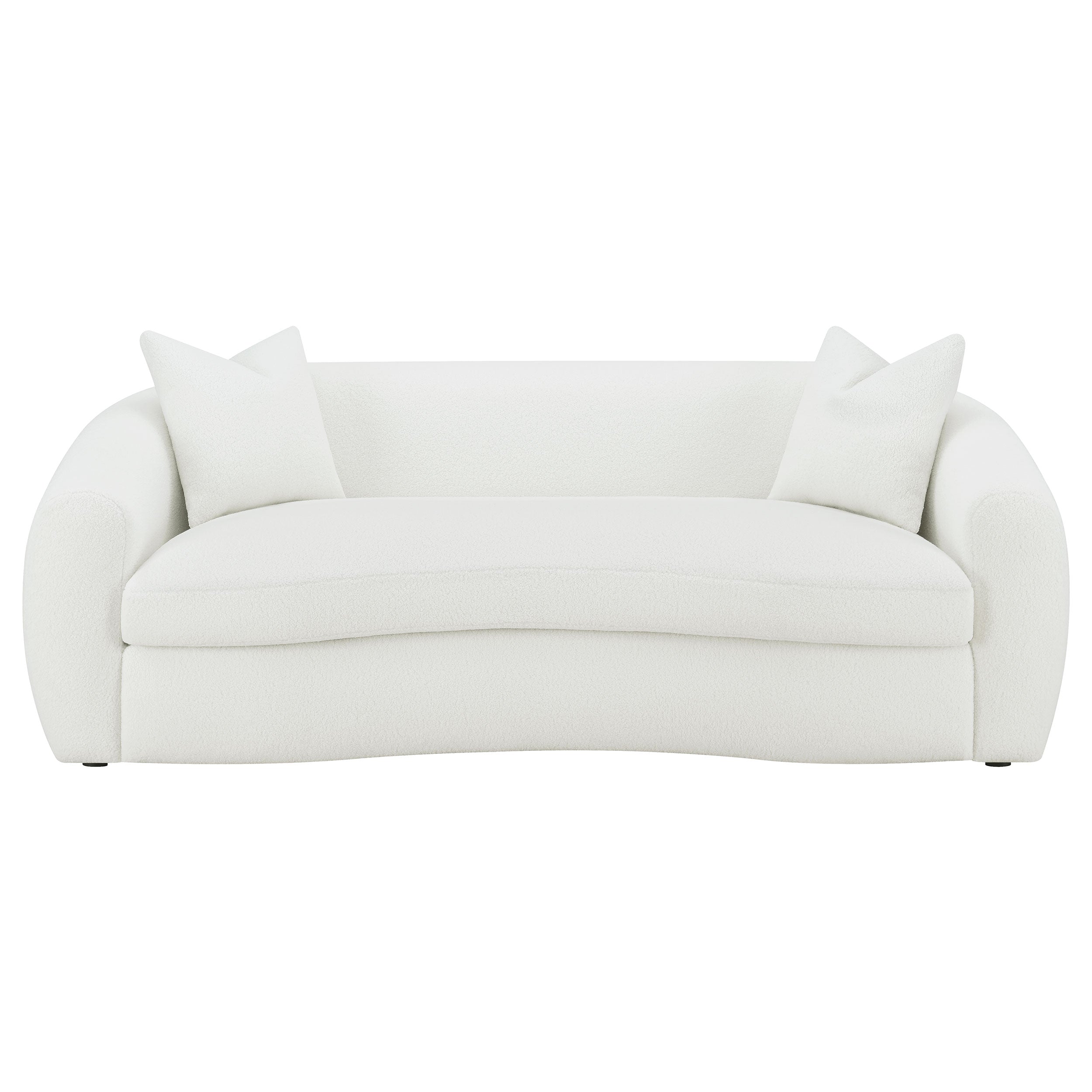 Isabella Faux Sheepskin Upholstered Sofa Set Natural