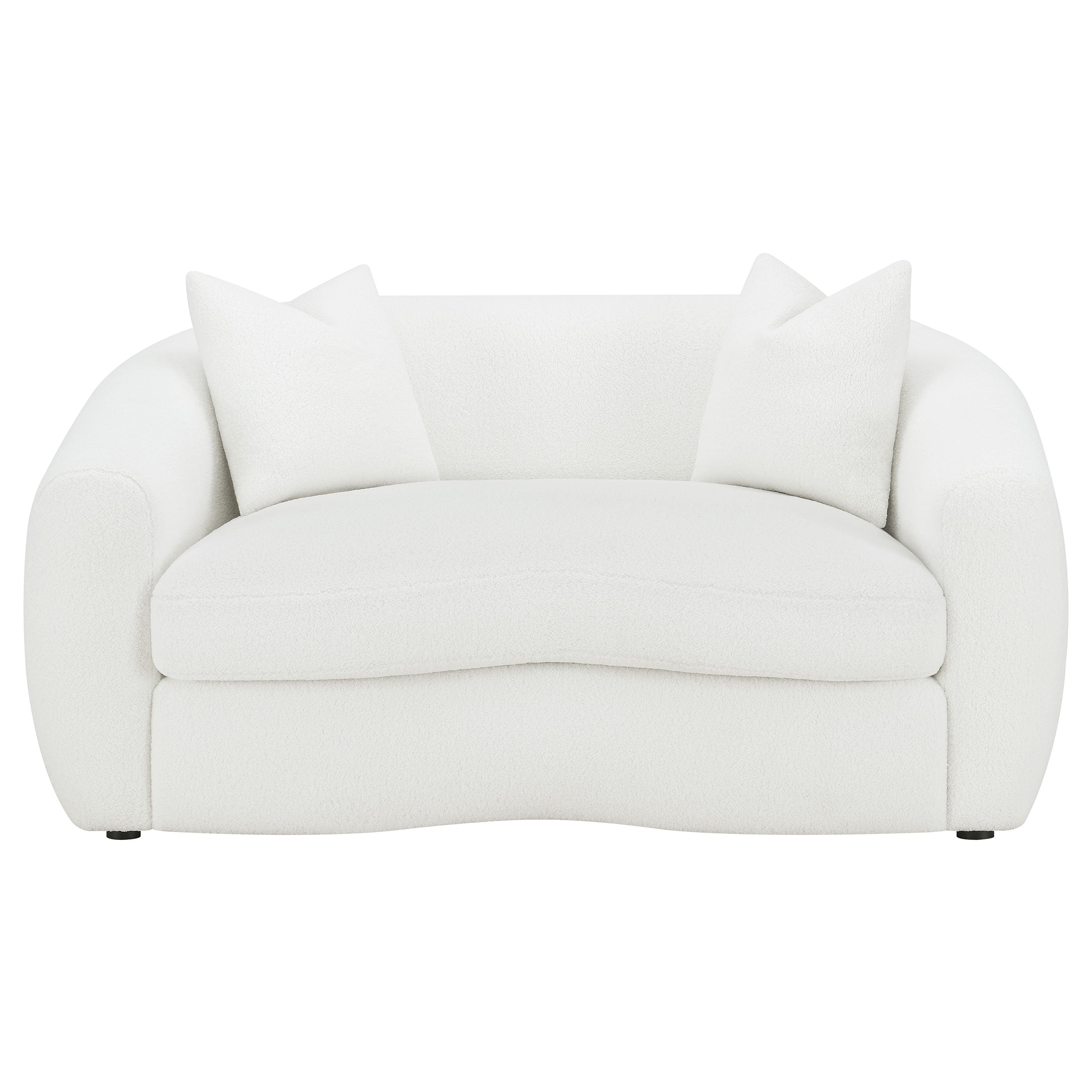 Isabella Faux Sheepskin Upholstered Sofa Set Natural