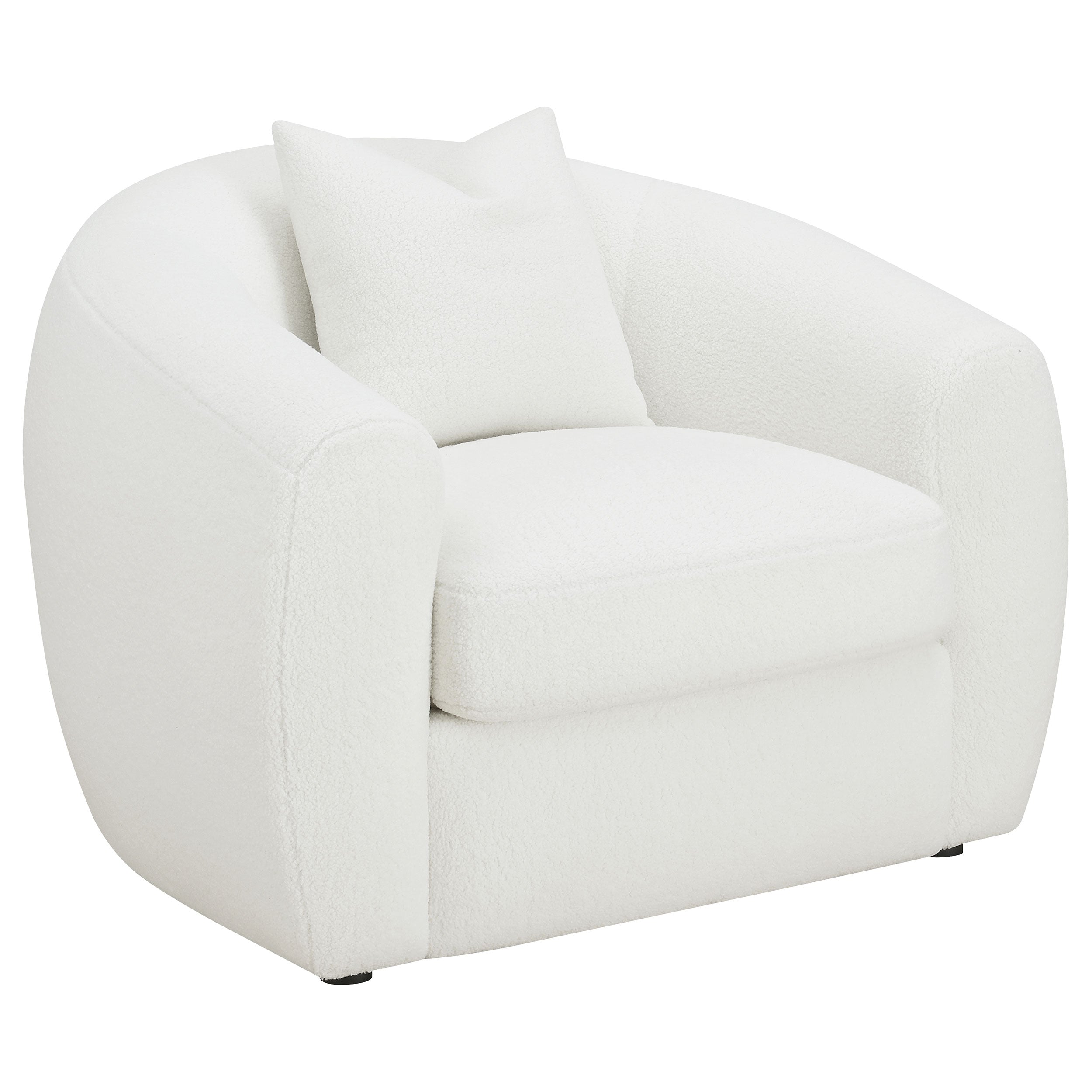 Isabella Faux Sheepskin Upholstered Sofa Set Natural