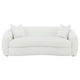 Isabella Faux Sheepskin Upholstered Sofa Natural