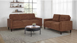 Bowen II Fabric Upholstered Track Arm Sofa Set