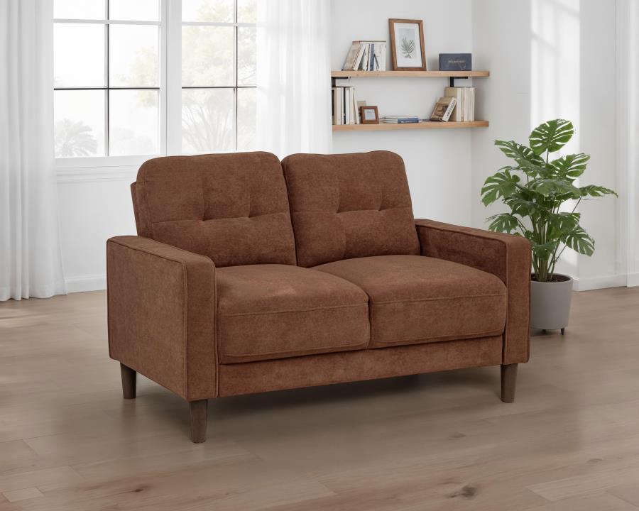 Bowen II Fabric Upholstered Track Arm Loveseat