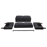 Bowen II Fabric Upholstered Track Arm Sofa Set