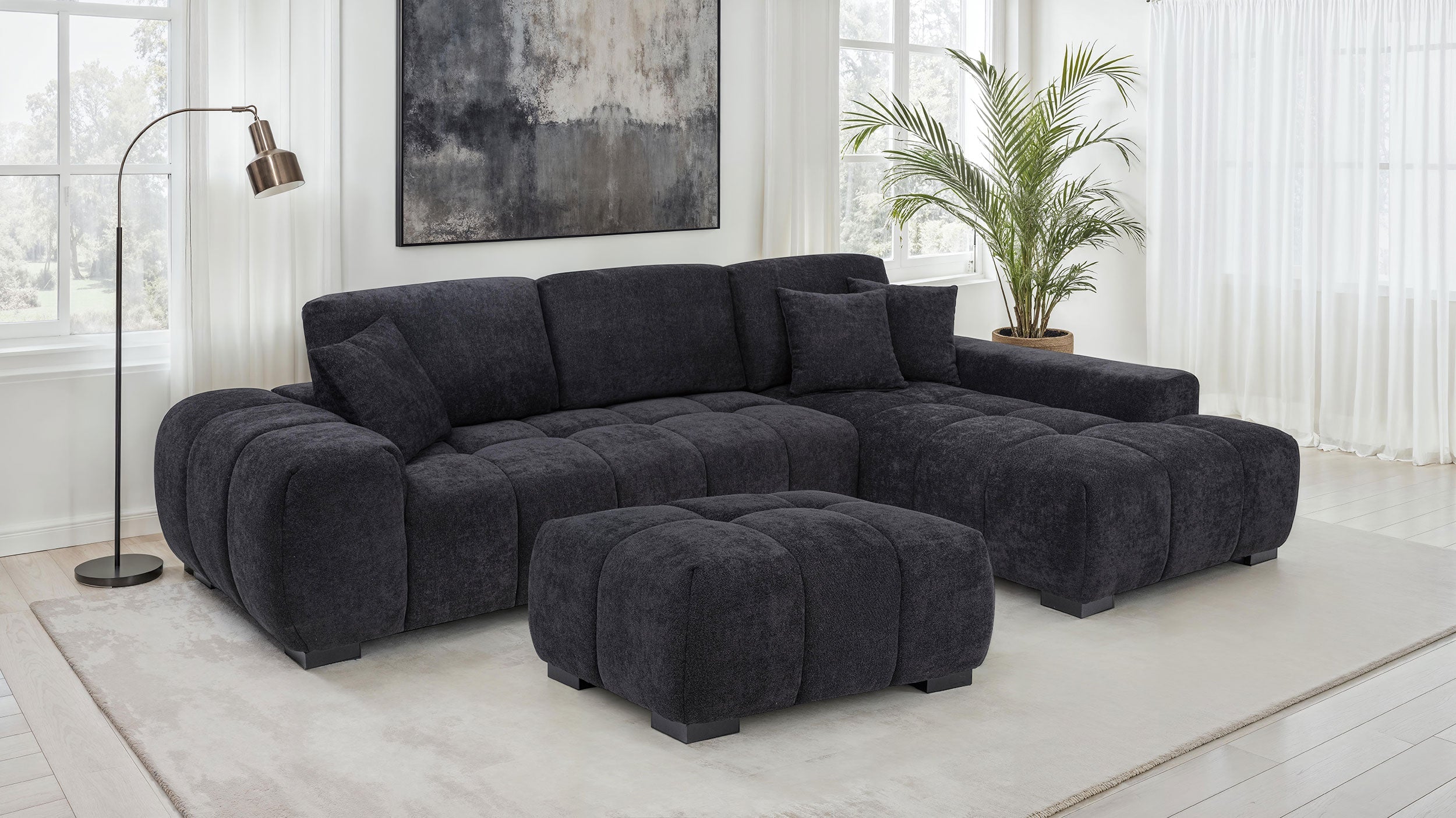 Octavia Upholstered Sectional Chaise Sofa