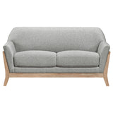 Vaughn Fabric Upholstered Flared Arm Sofa Set Grey