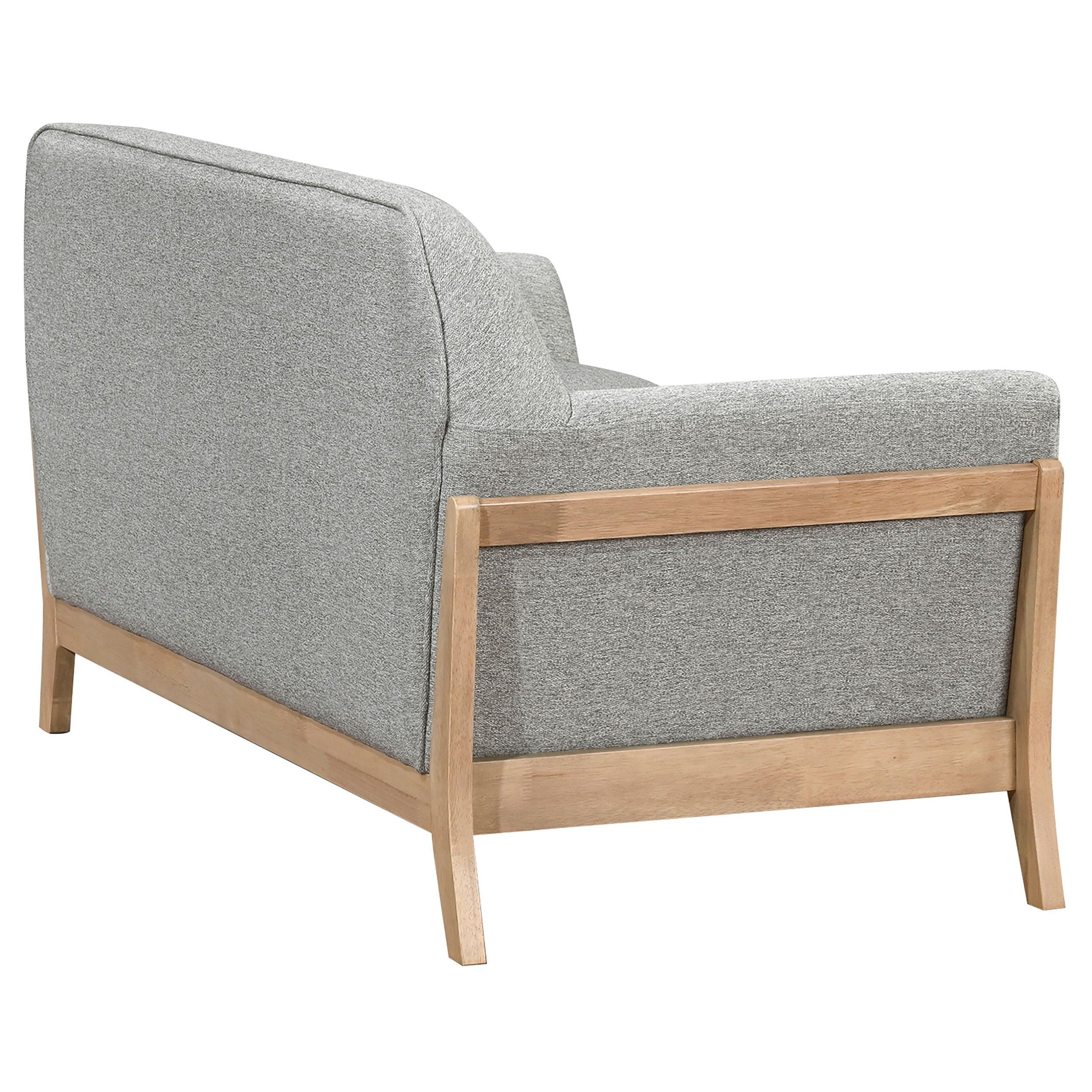 Vaughn Fabric Upholstered Flared Arm Sofa Set Grey