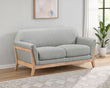 Vaughn Fabric Upholstered Flared Arm Loveseat Grey