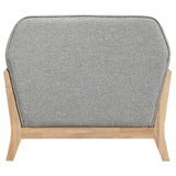 Vaughn Fabric Upholstered Flared Arm Accent Chair Grey