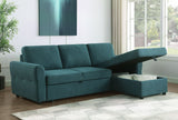Samantha Upholstered Storage Sleeper Sectional Sofa