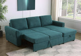 Samantha Upholstered Storage Sleeper Sectional Sofa