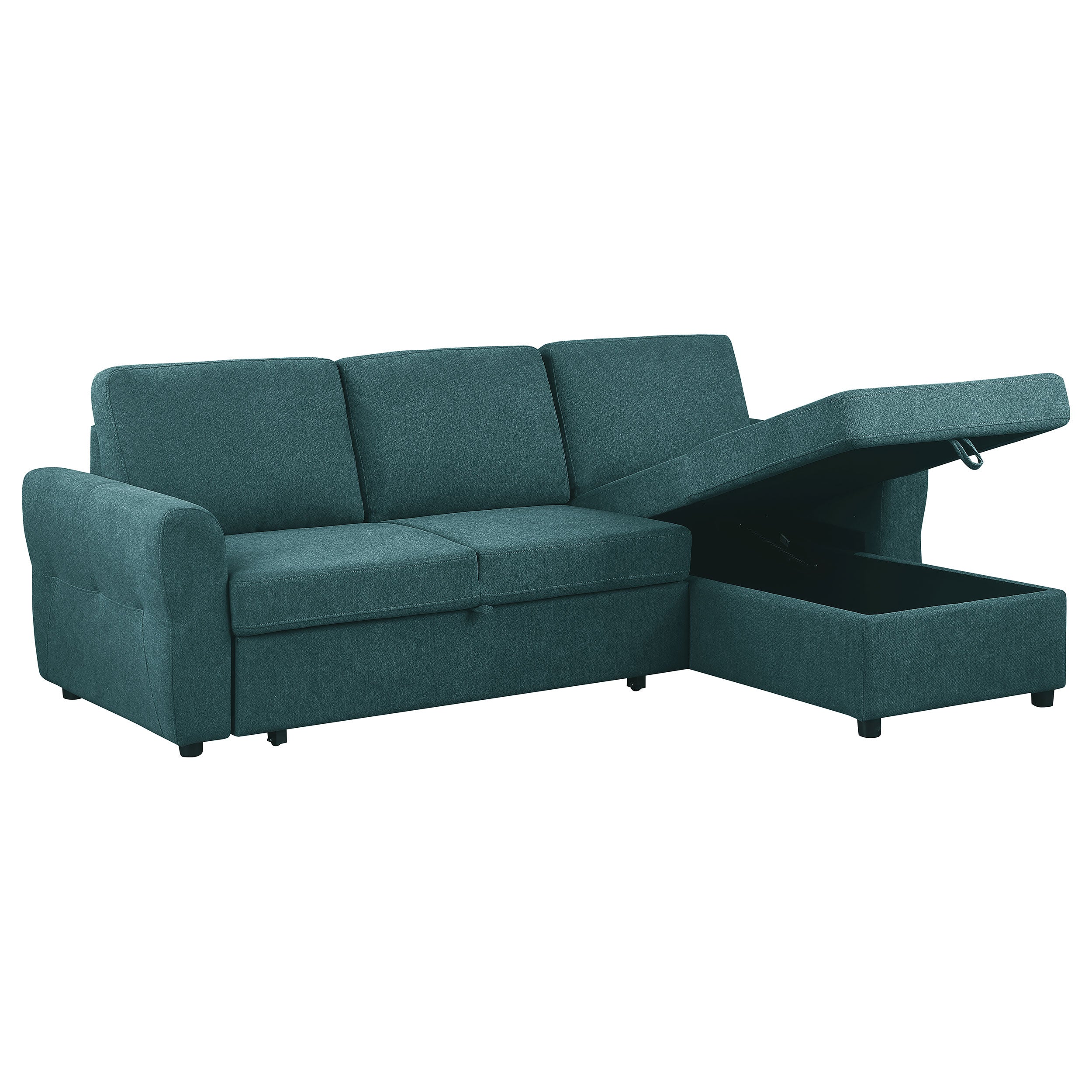 Samantha Upholstered Storage Sleeper Sectional Sofa